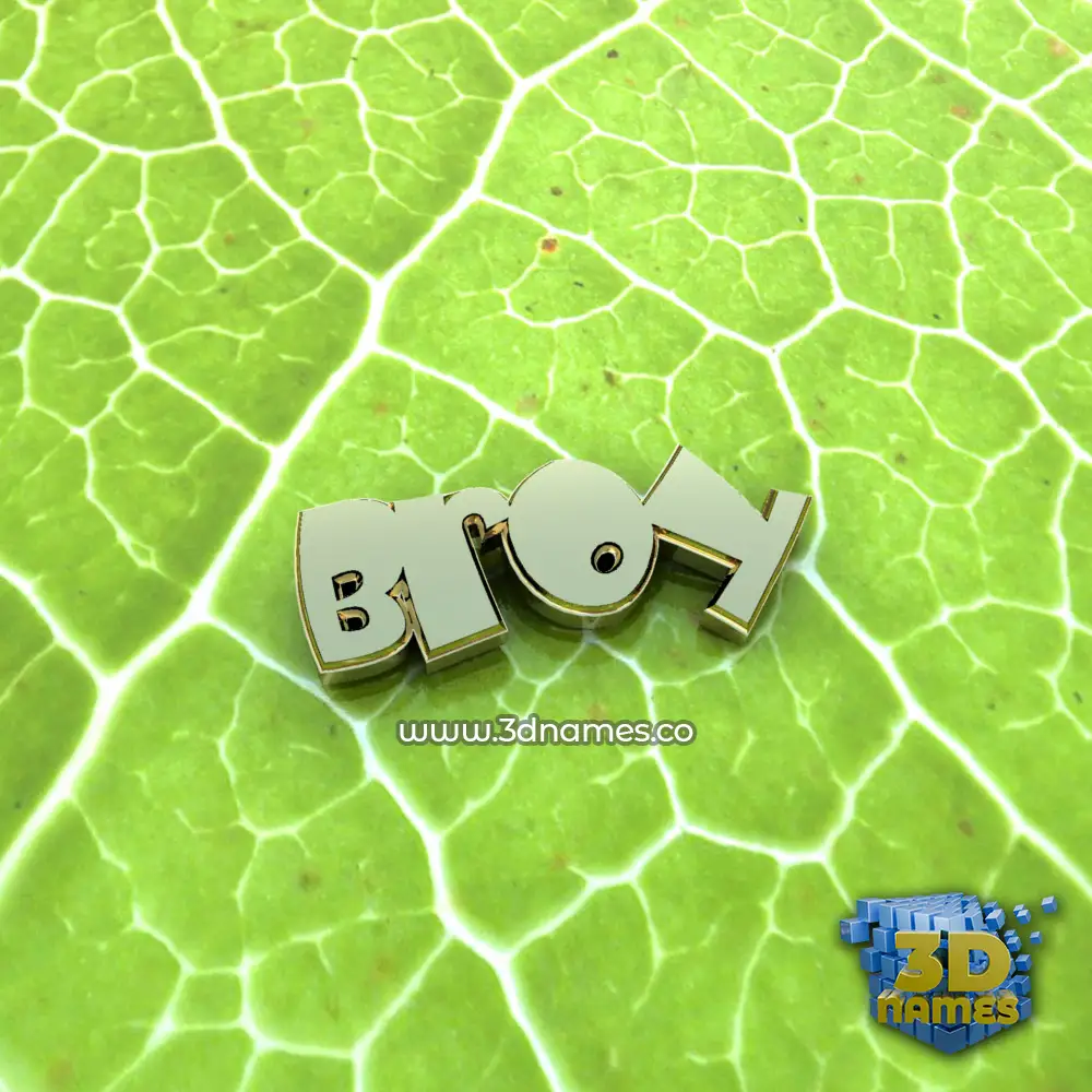 broy in Gold Leaf style - 3D name wallpaper