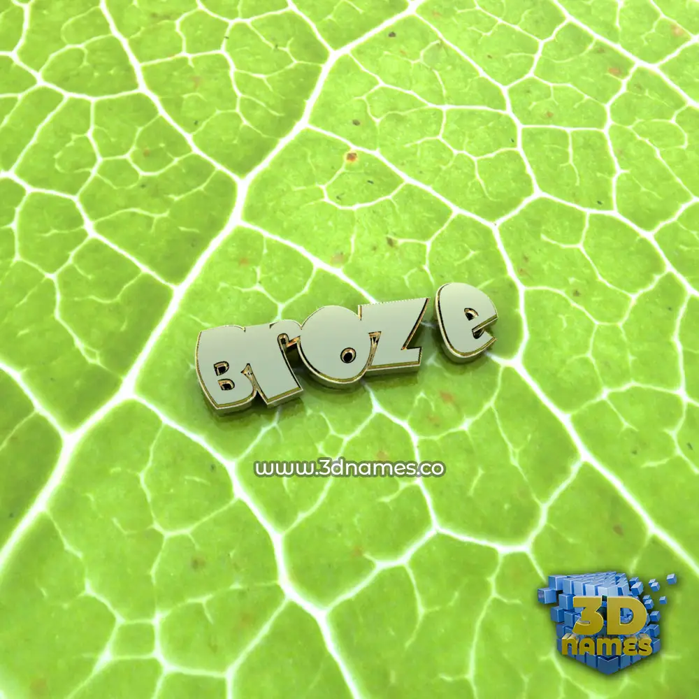 broze in Gold Leaf style - 3D name wallpaper