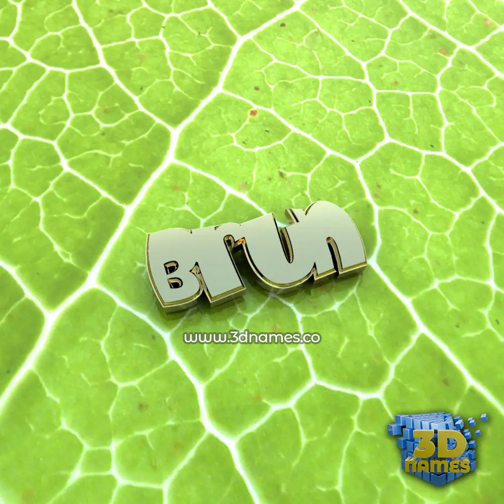 brun in Gold Leaf style - 3D name wallpaper