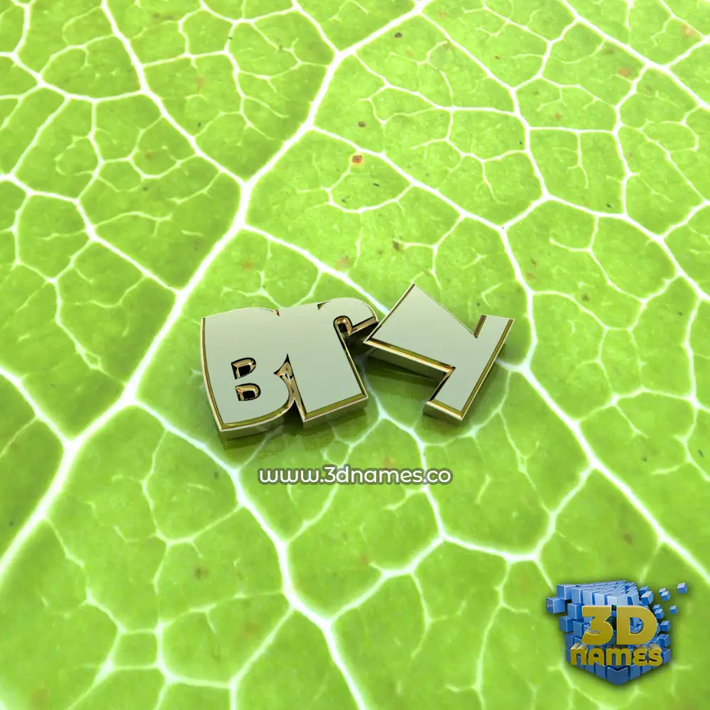 bry in Gold Leaf style - 3D name wallpaper