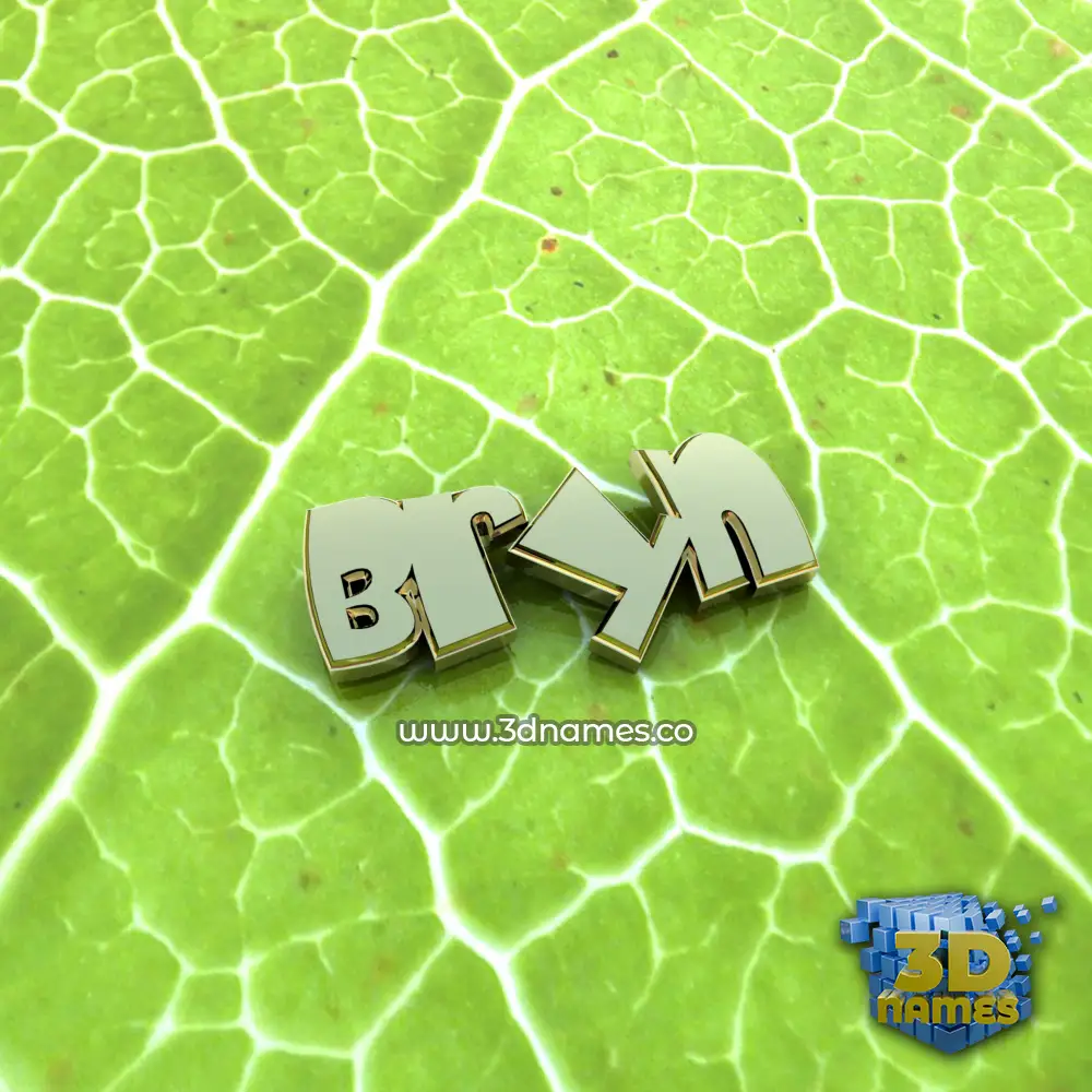 bryn in Gold Leaf style - 3D name wallpaper