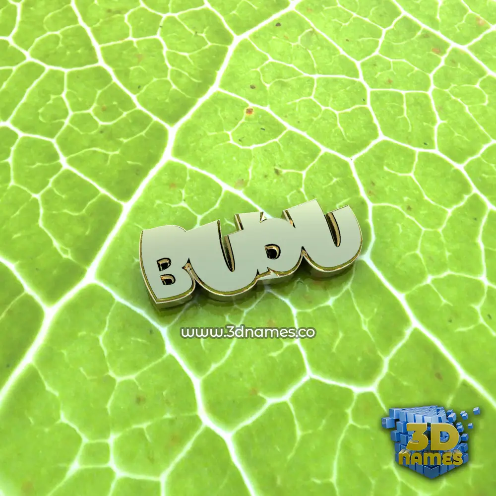 bubu in Gold Leaf style - 3D name wallpaper