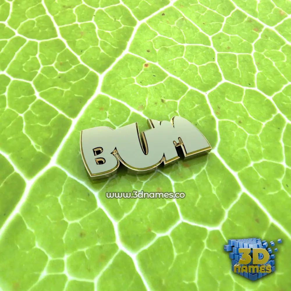 bum in Gold Leaf style - 3D name wallpaper