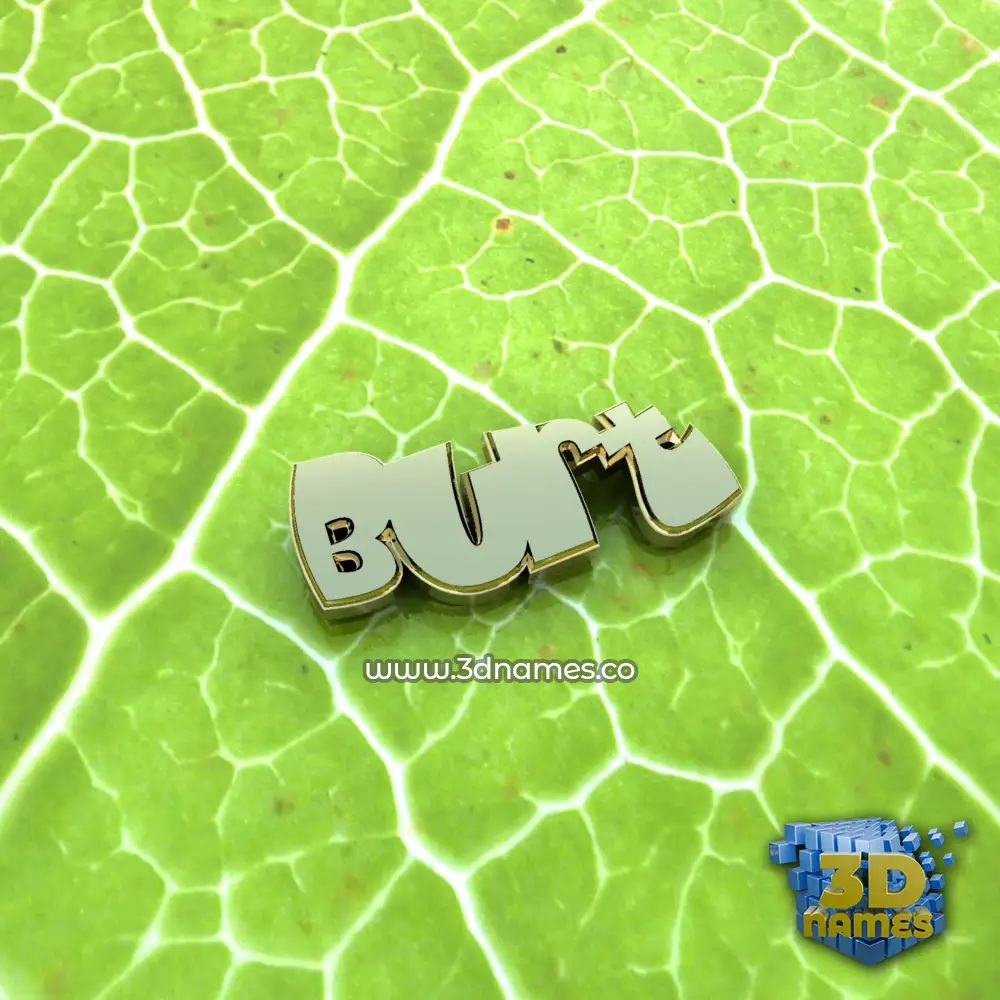 burt in Gold Leaf style - 3D name wallpaper