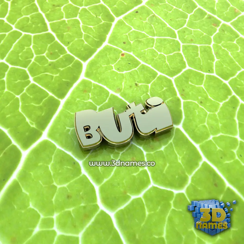 buti in Gold Leaf style - 3D name wallpaper