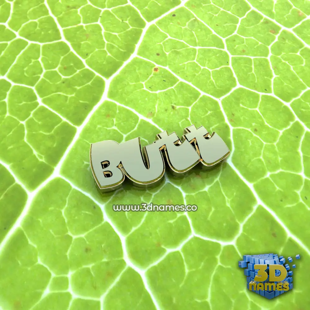 butt in Gold Leaf style - 3D name wallpaper