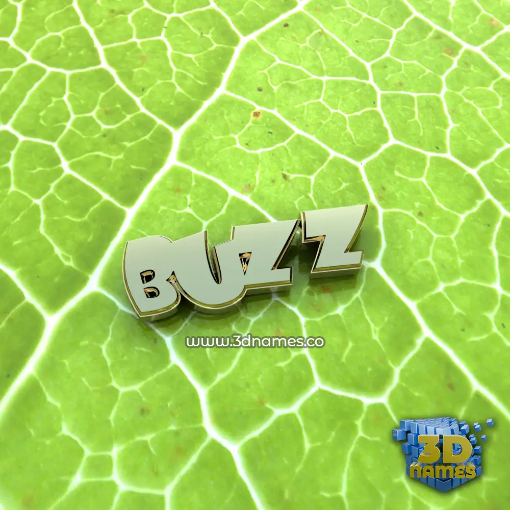 buzz in Gold Leaf style - 3D name wallpaper