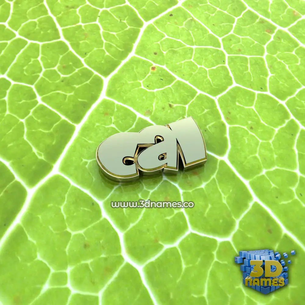 cal in Gold Leaf style - 3D name wallpaper