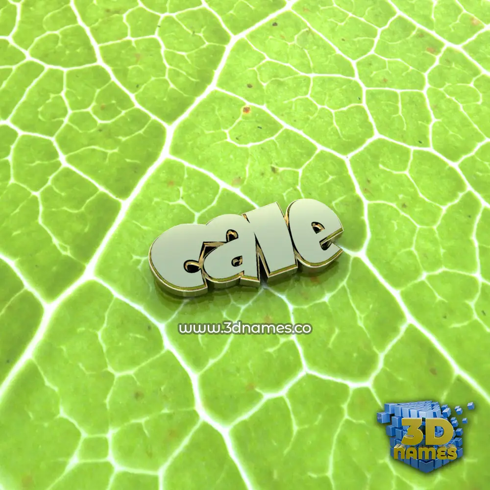 cale in Gold Leaf style - 3D name wallpaper
