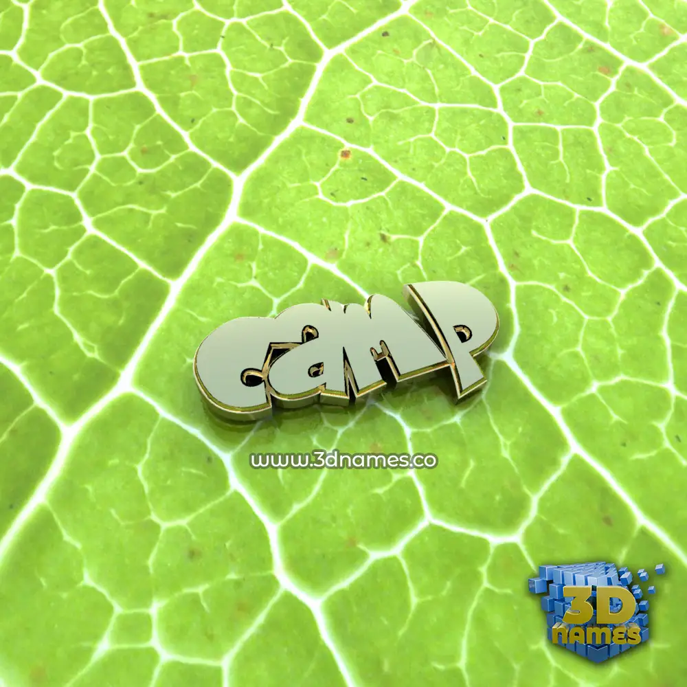 camp in Gold Leaf style - 3D name wallpaper