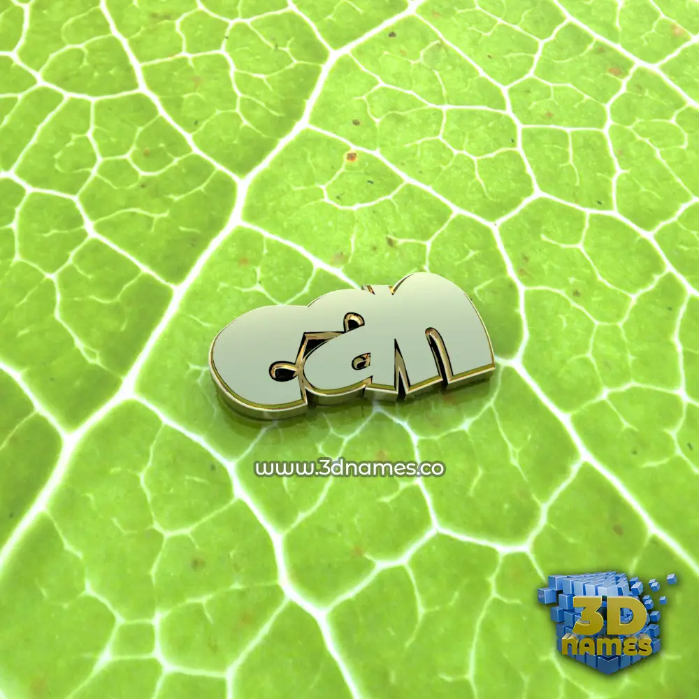 can in Gold Leaf style - 3D name wallpaper