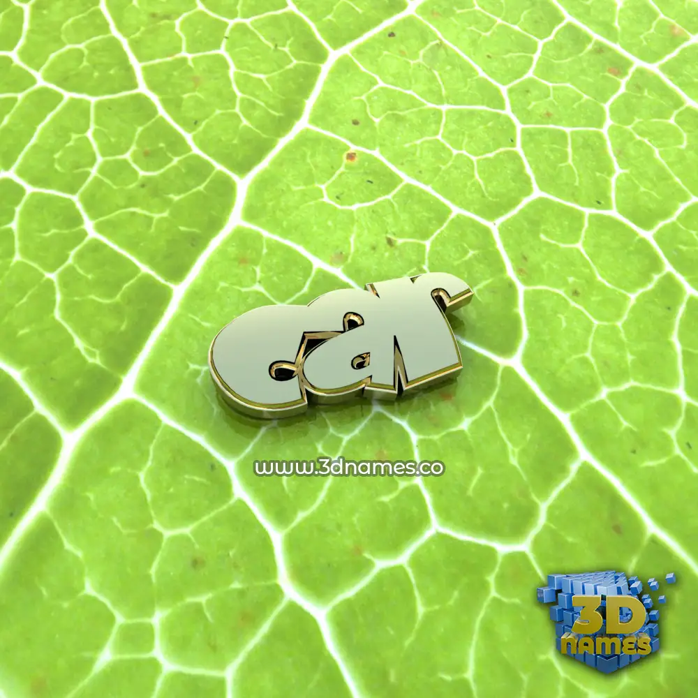 car in Gold Leaf style - 3D name wallpaper