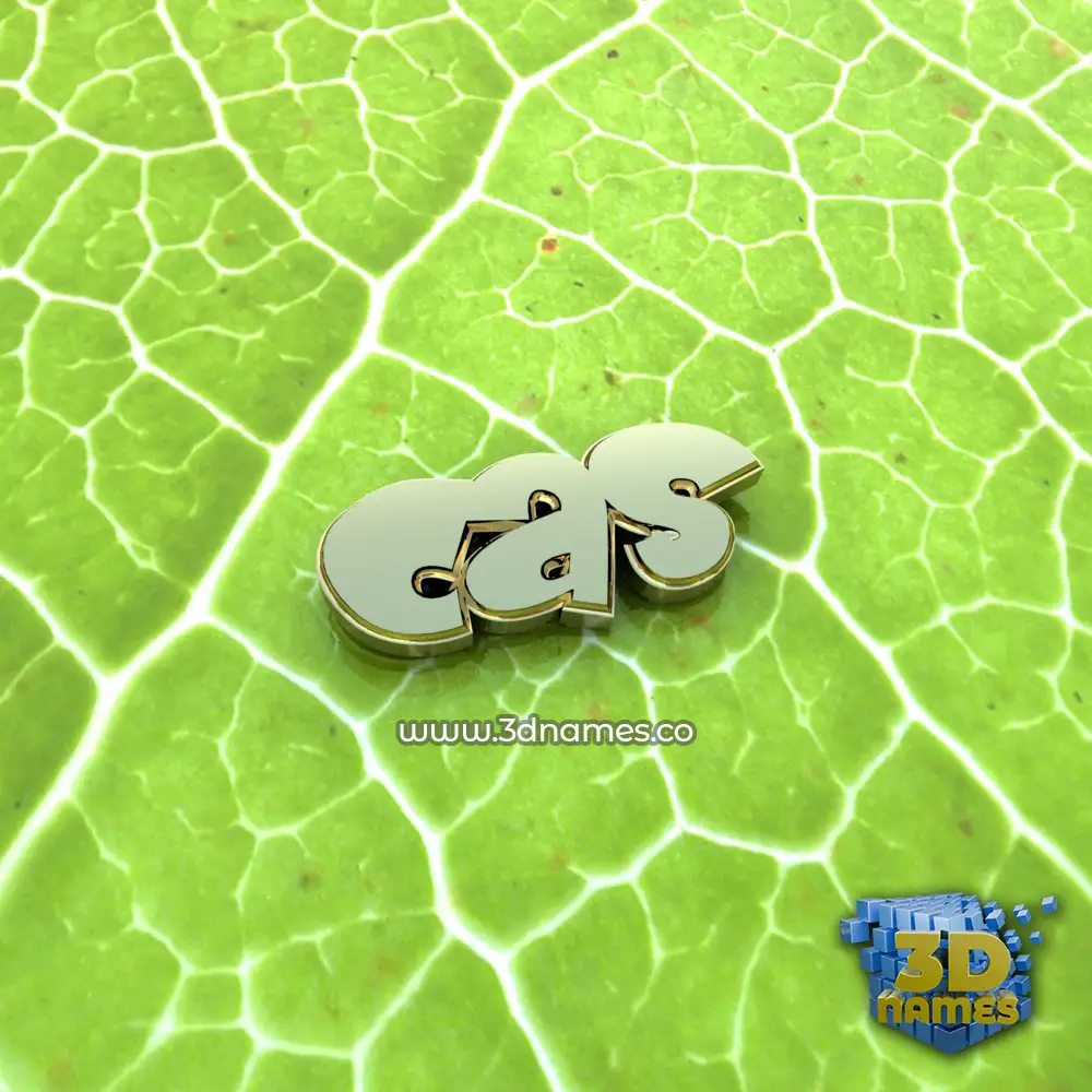 cas in Gold Leaf style - 3D name wallpaper