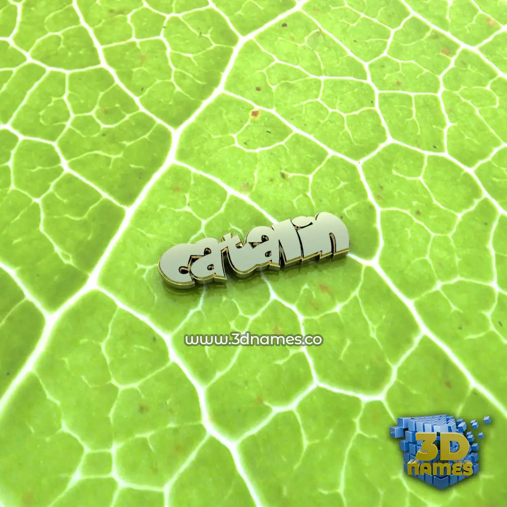 catalin in Gold Leaf style - 3D name wallpaper