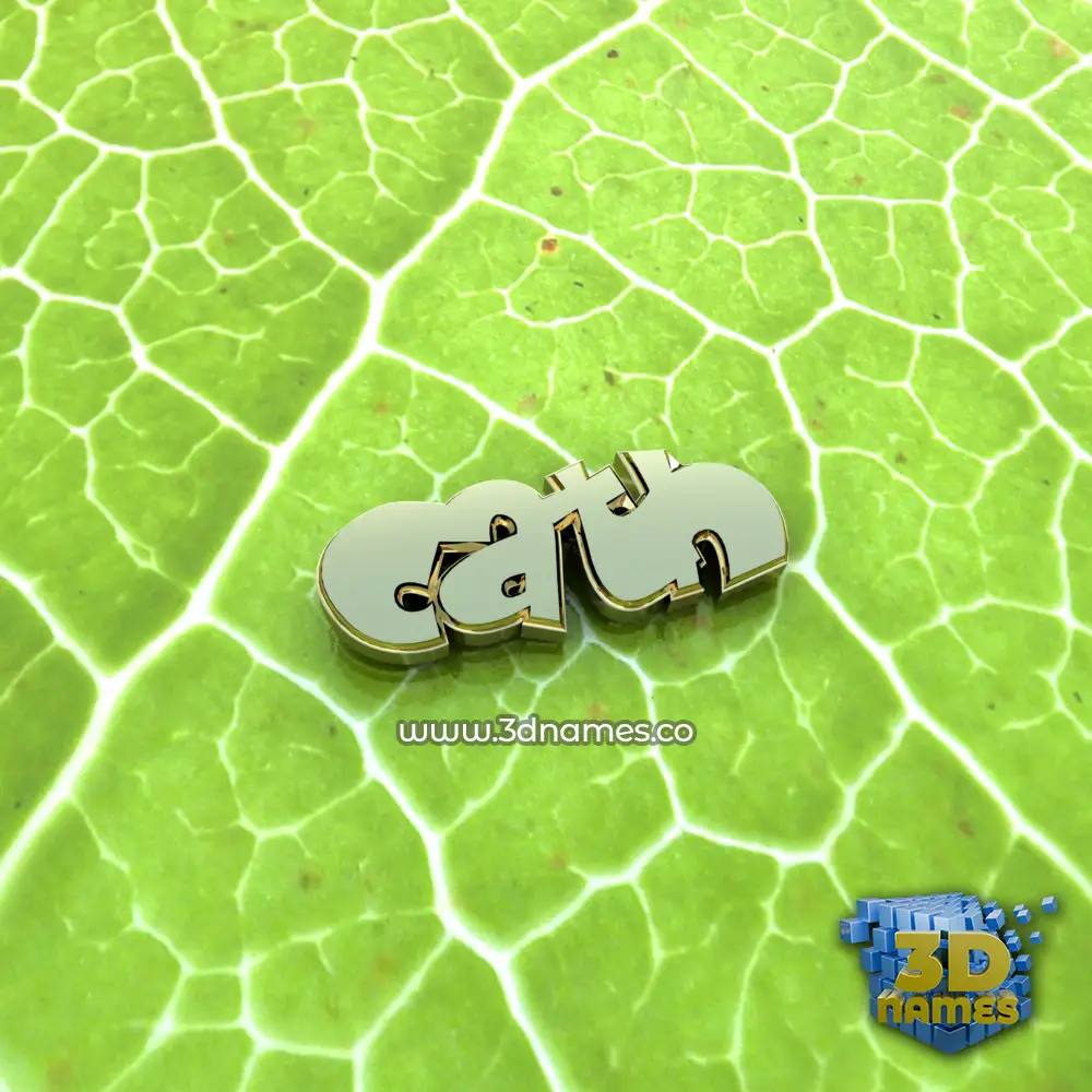 cath in Gold Leaf style - 3D name wallpaper
