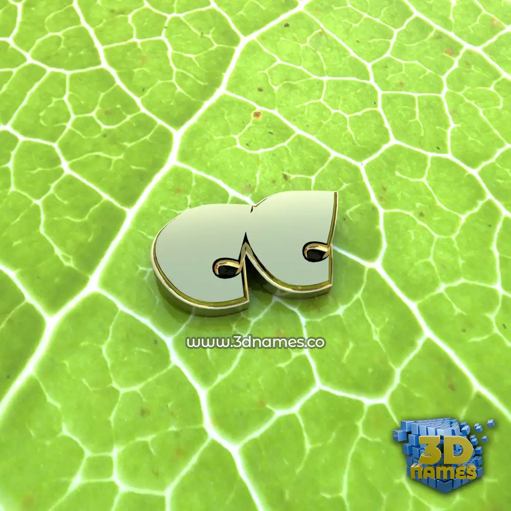 cc in Gold Leaf style - 3D name wallpaper