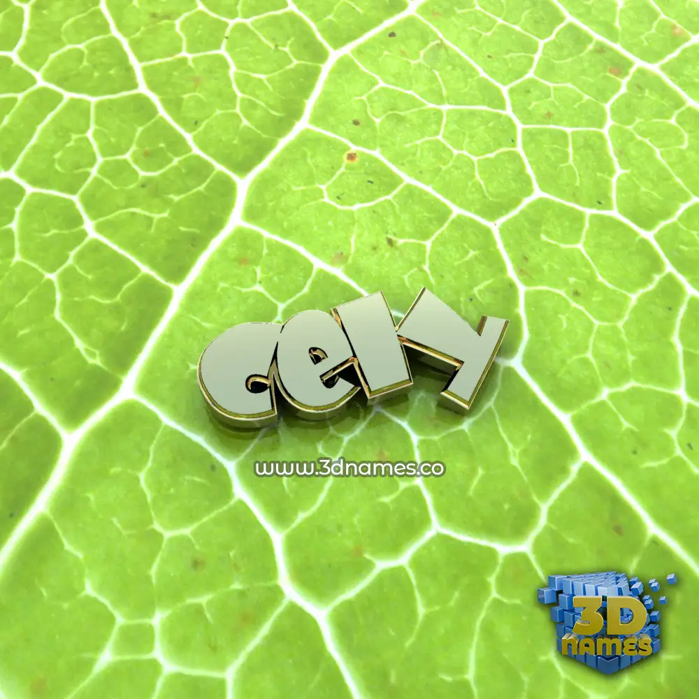 cely in Gold Leaf style - 3D name wallpaper