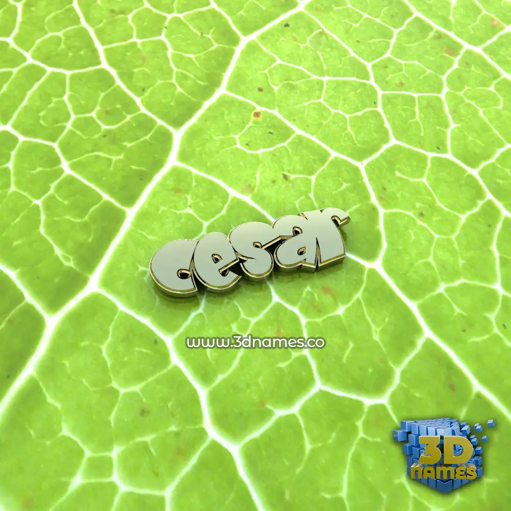cesar in Gold Leaf style - 3D name wallpaper