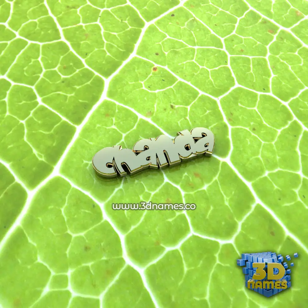 chanda in Gold Leaf style - 3D name wallpaper