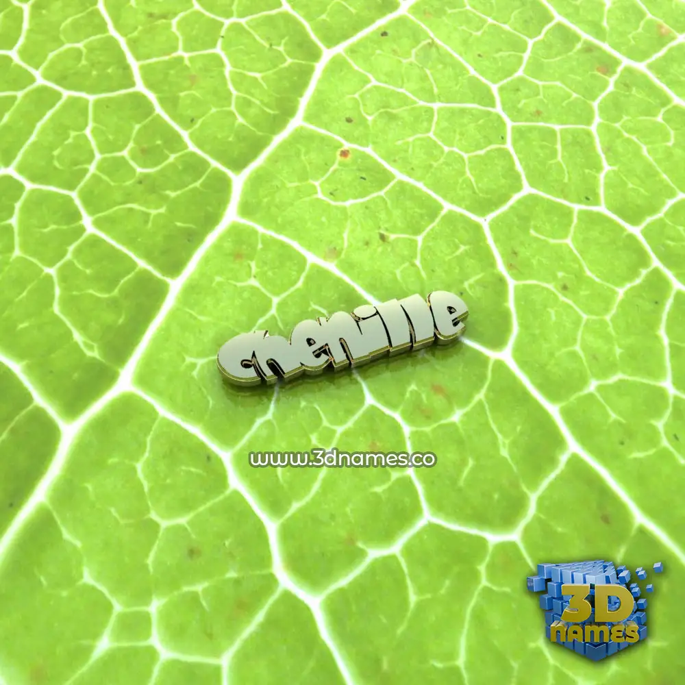 chenille in Gold Leaf style - 3D name wallpaper
