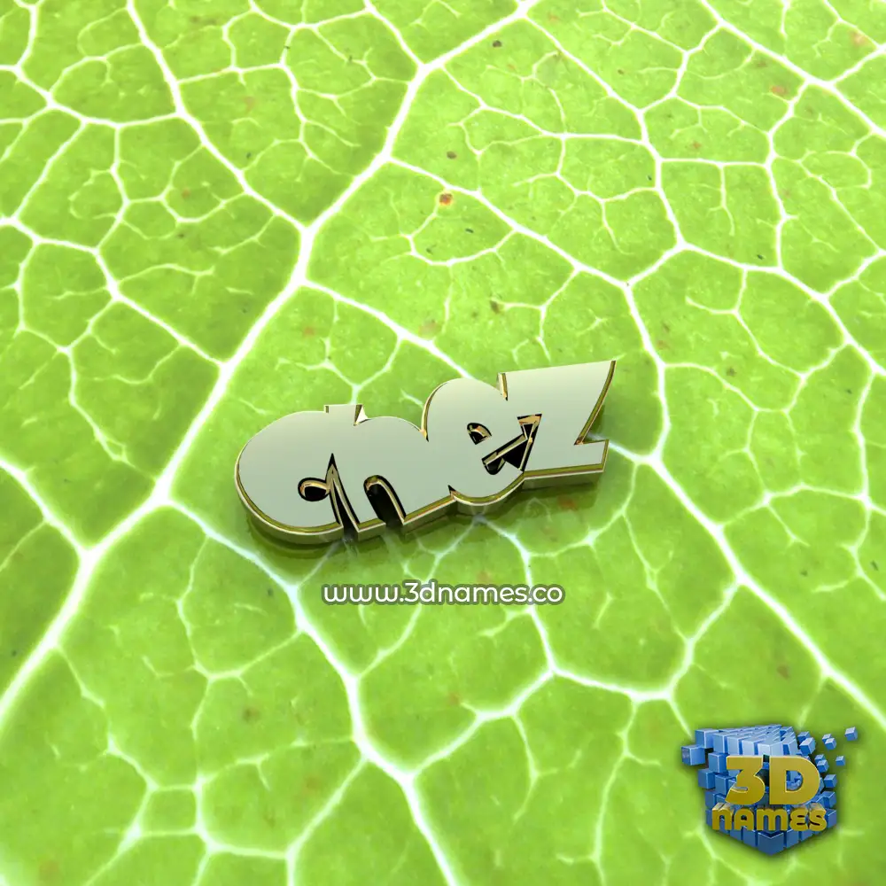 chez in Gold Leaf style - 3D name wallpaper