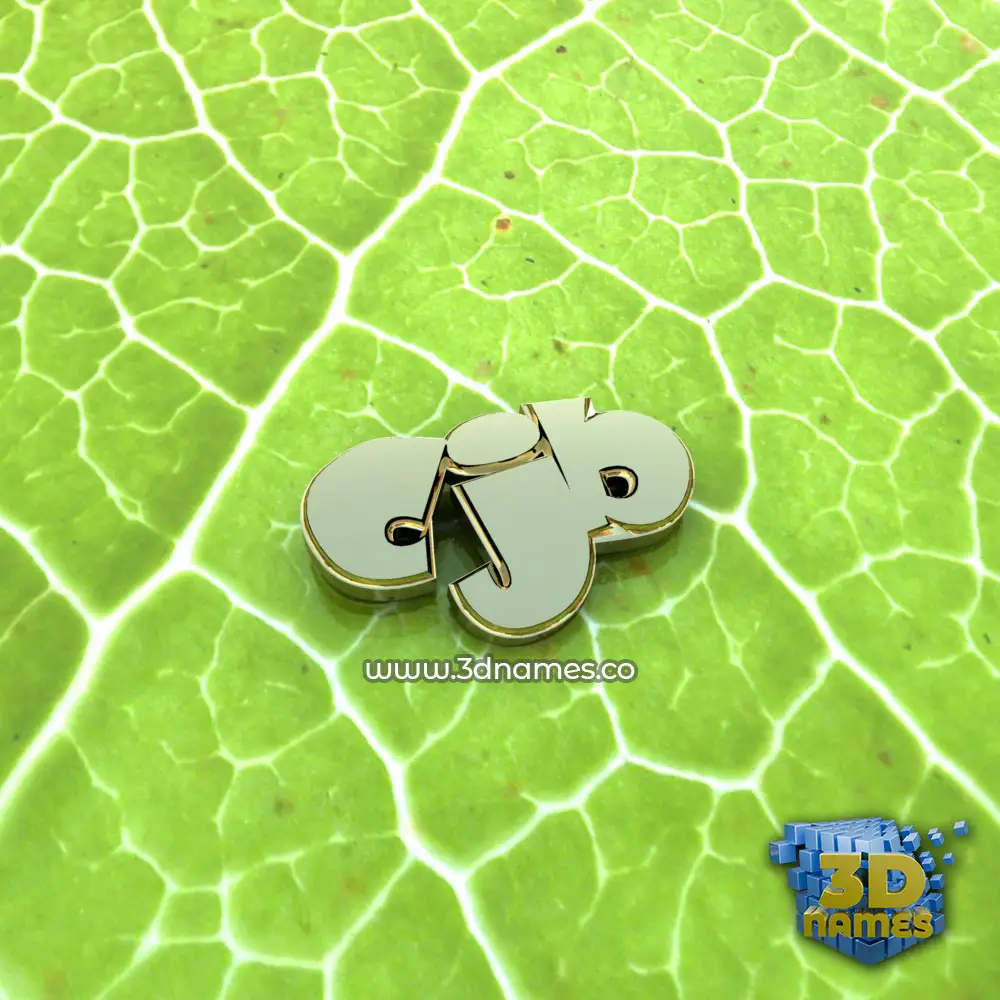 cjb in Gold Leaf style - 3D name wallpaper