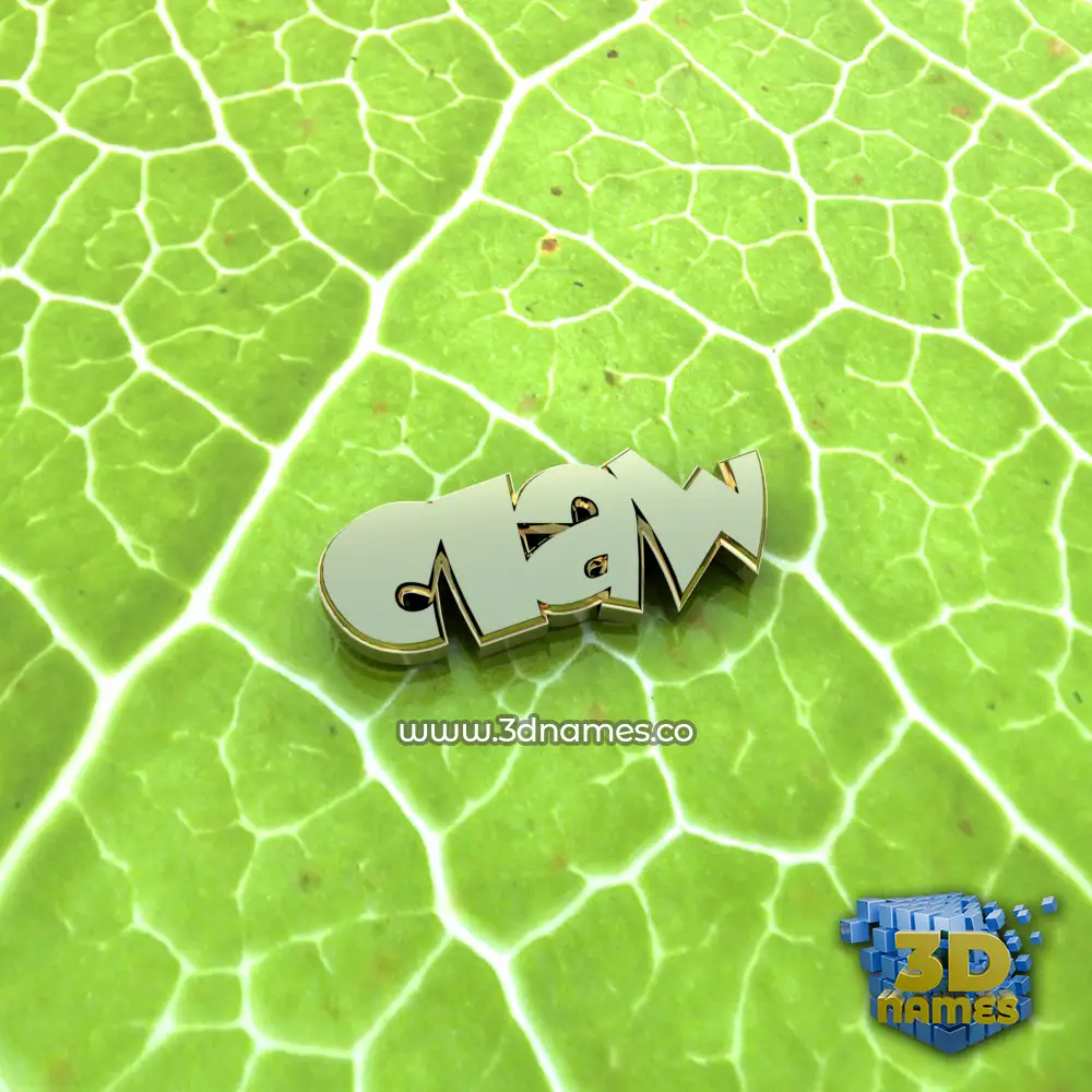 claw in Gold Leaf style - 3D name wallpaper