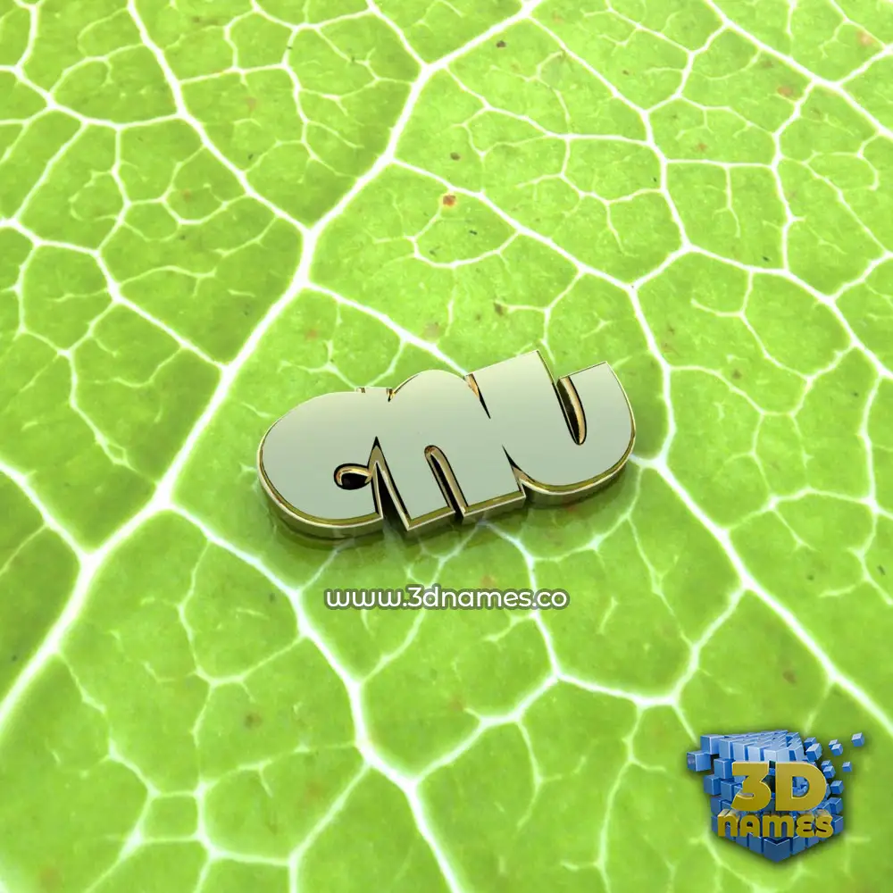cnu in Gold Leaf style - 3D name wallpaper