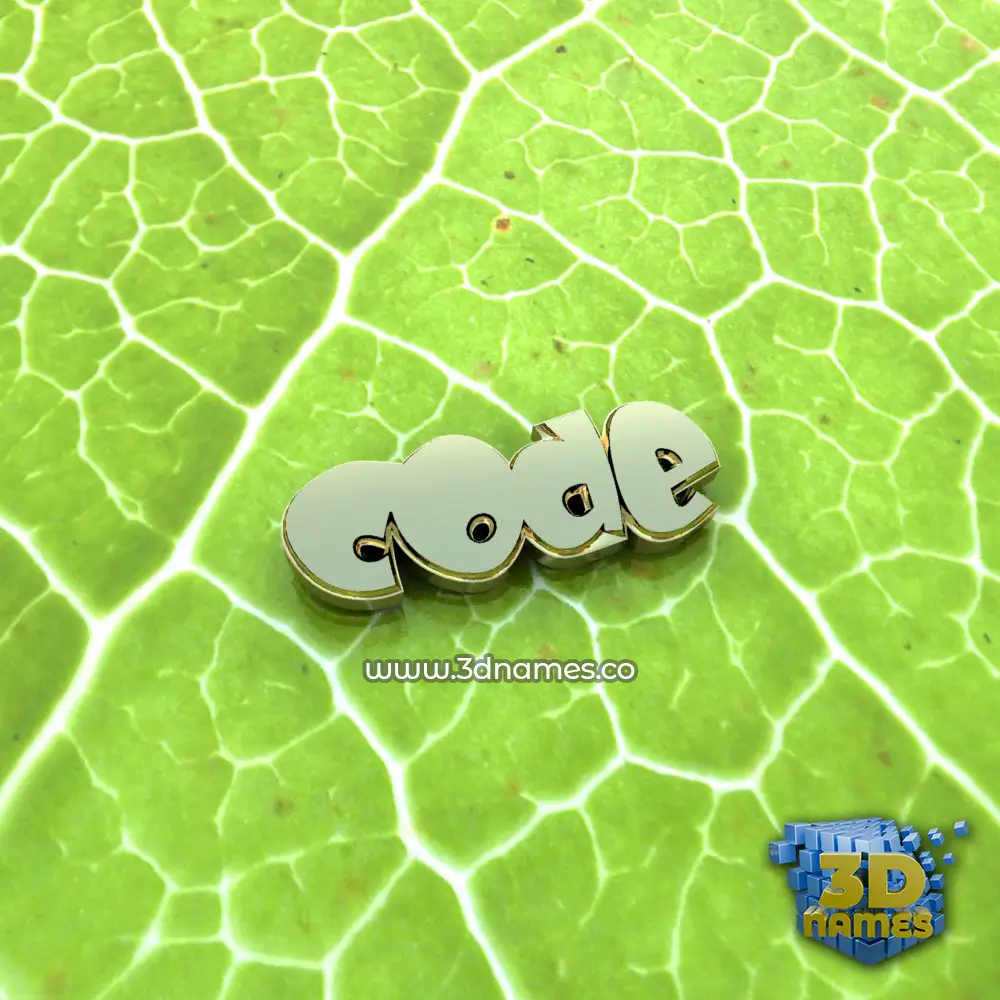 code in Gold Leaf style - 3D name wallpaper