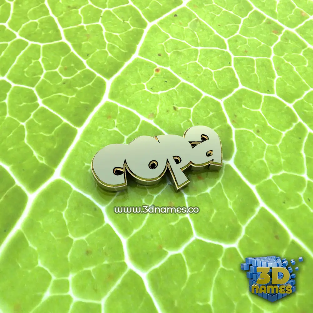 copa in Gold Leaf style - 3D name wallpaper