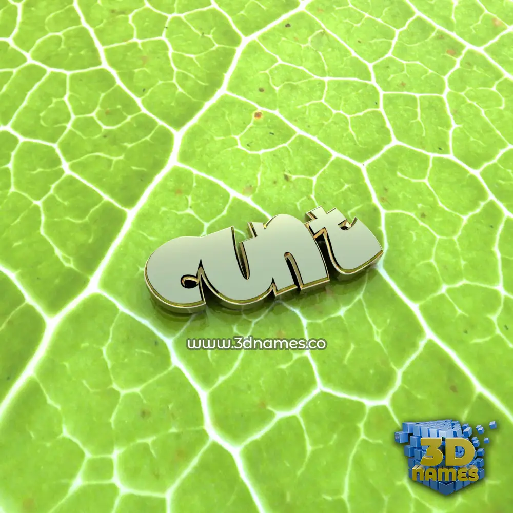 cunt in Gold Leaf style - 3D name wallpaper