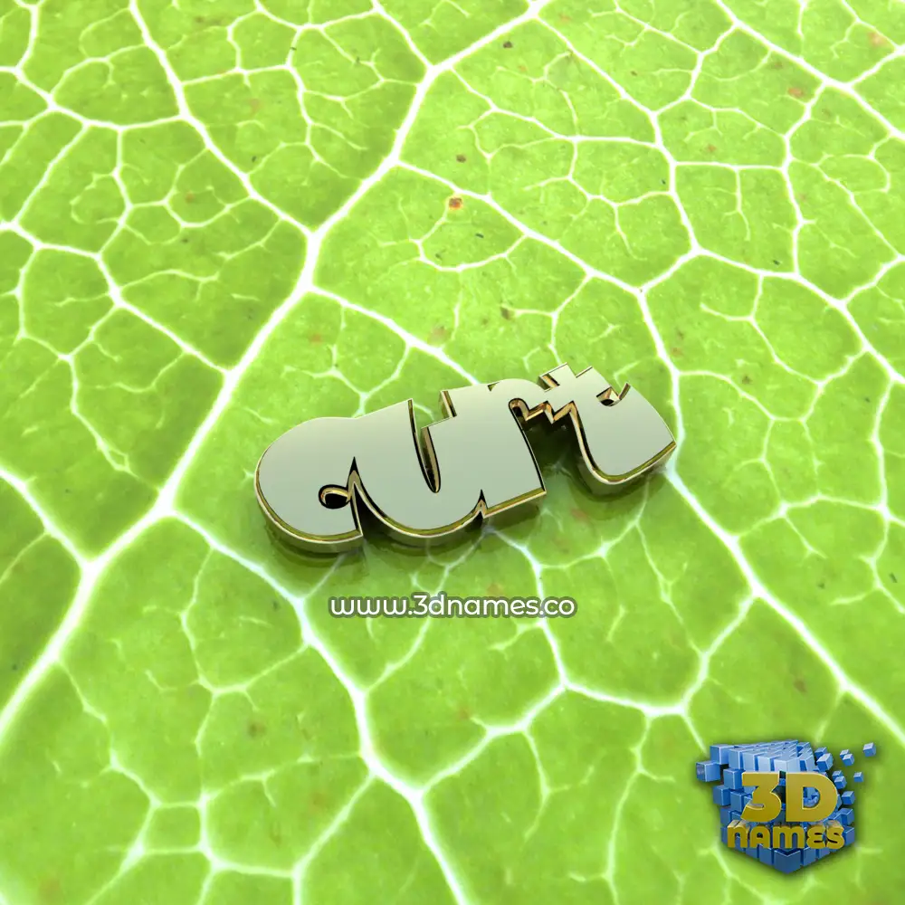 curt in Gold Leaf style - 3D name wallpaper