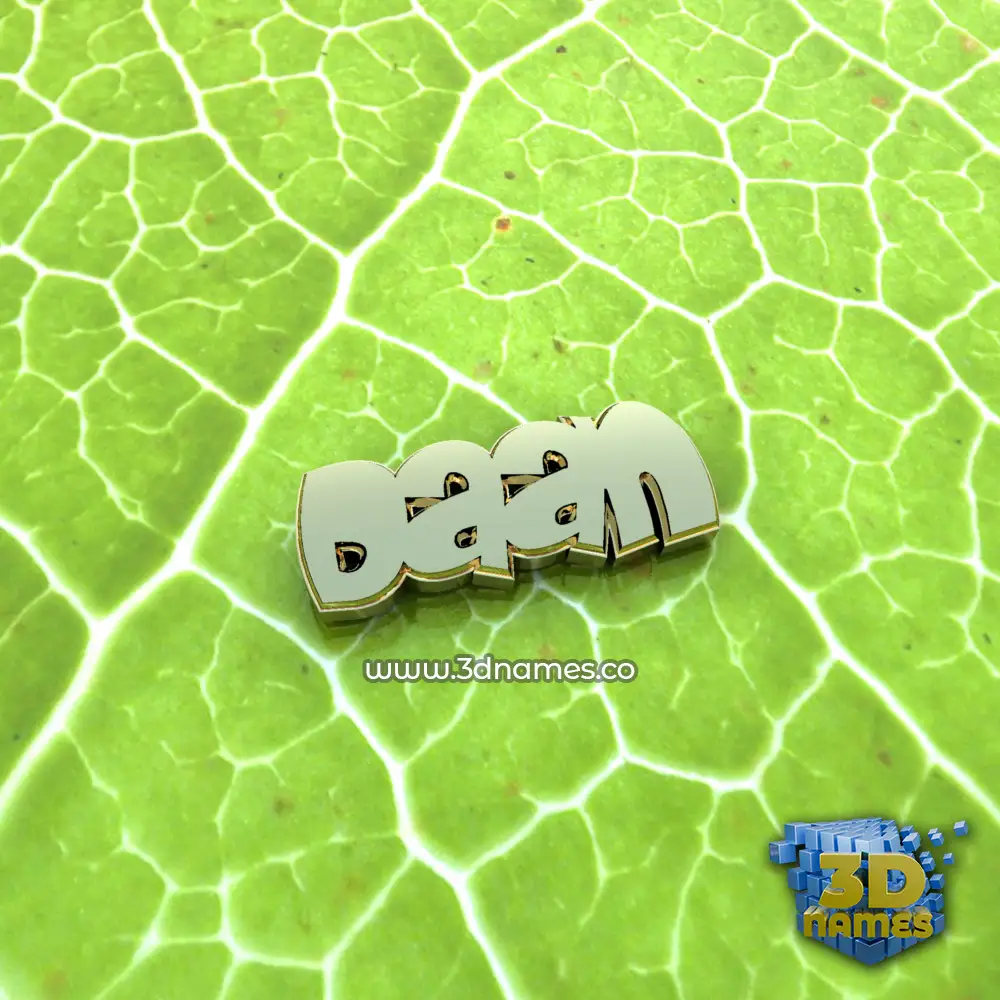 daan in Gold Leaf style - 3D name wallpaper
