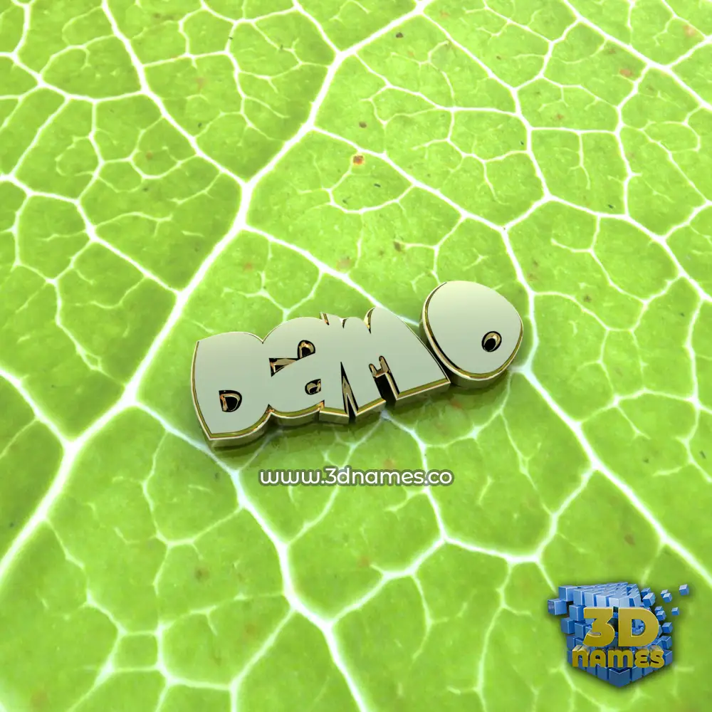 damo in Gold Leaf style - 3D name wallpaper