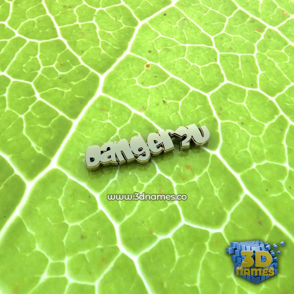 danger2u in Gold Leaf style - 3D name wallpaper