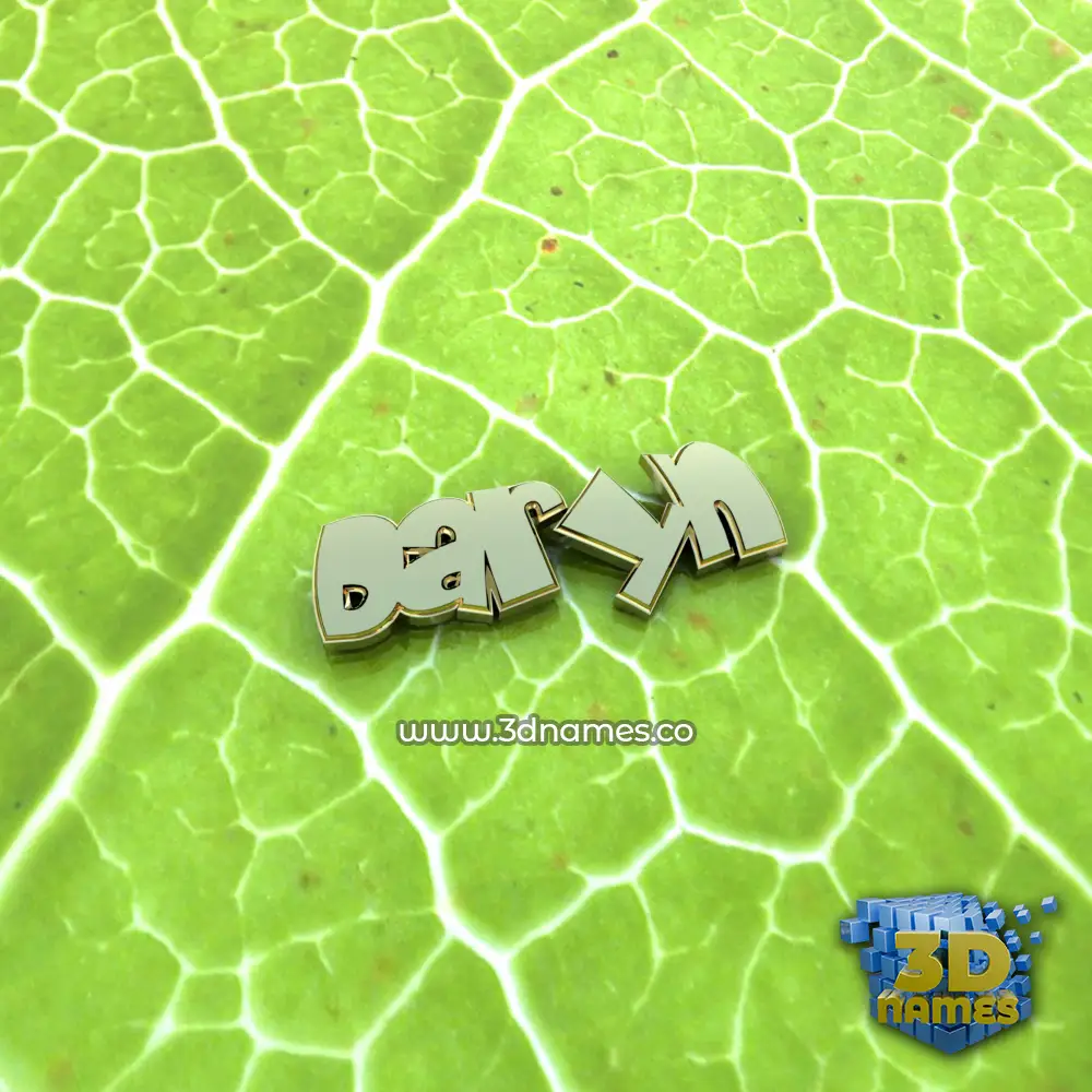 daryn in Gold Leaf style - 3D name wallpaper
