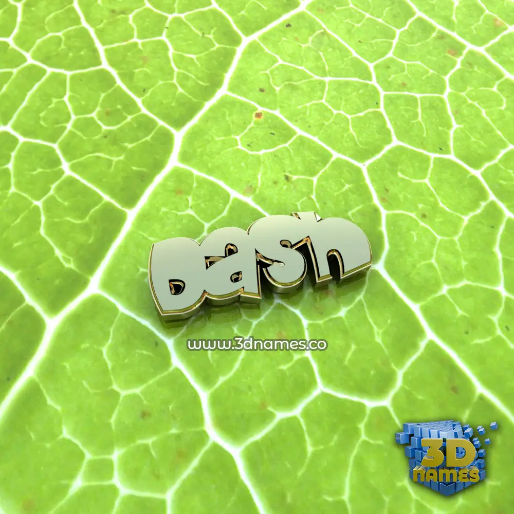 dash in Gold Leaf style - 3D name wallpaper