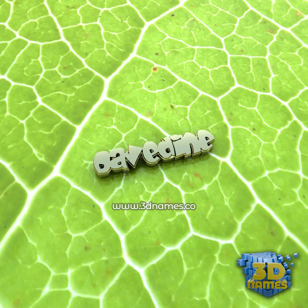 davedine in Gold Leaf style - 3D name wallpaper