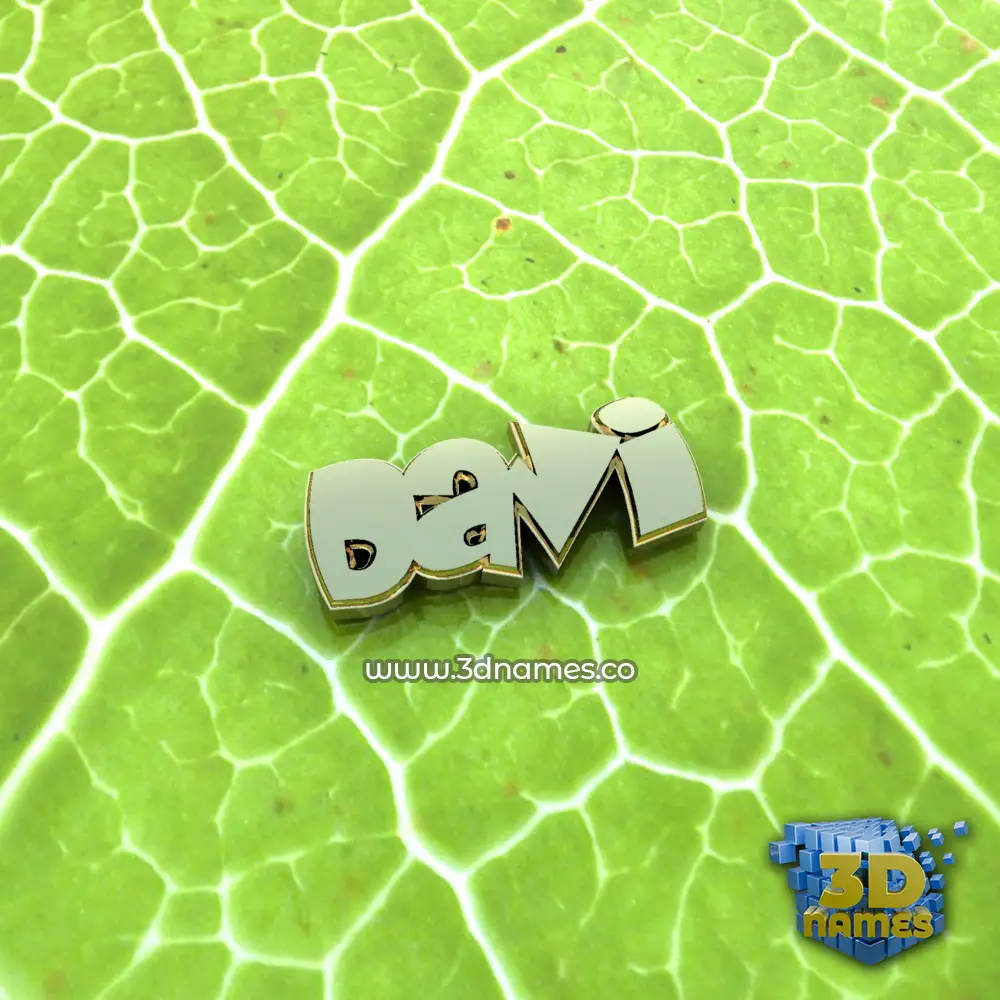 davi in Gold Leaf style - 3D name wallpaper