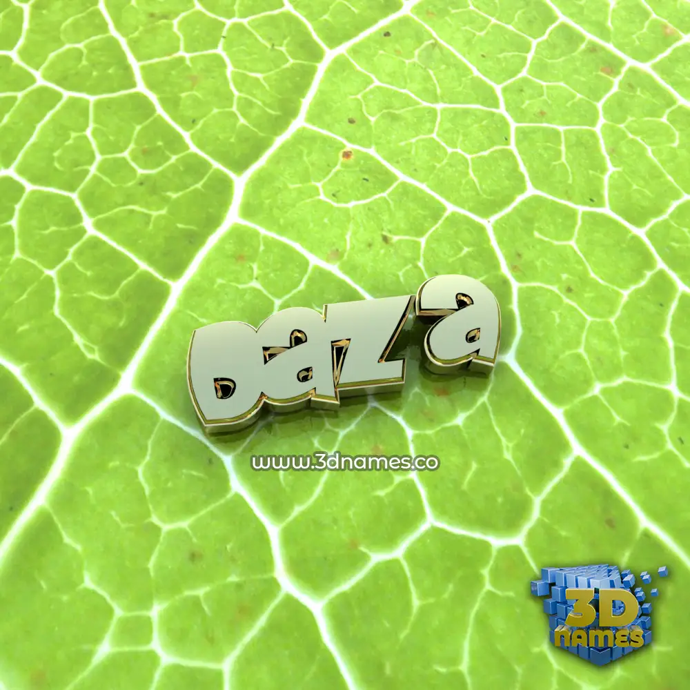 daza in Gold Leaf style - 3D name wallpaper
