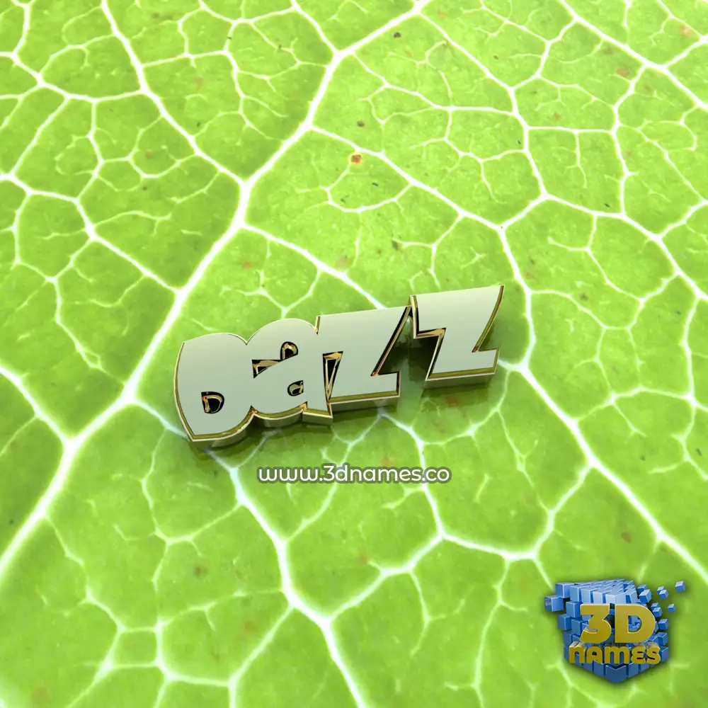 dazz in Gold Leaf style - 3D name wallpaper