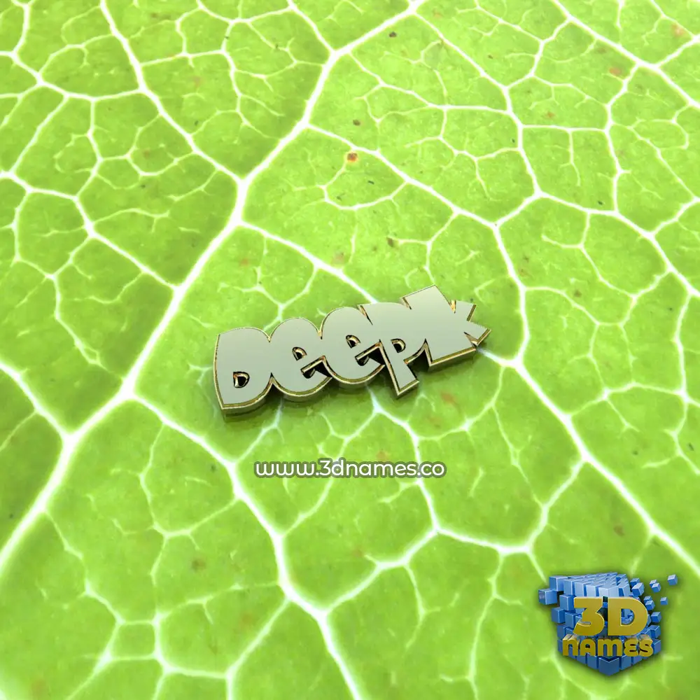 deepk in Gold Leaf style - 3D name wallpaper