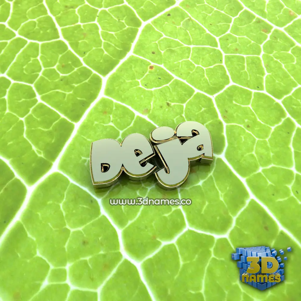 deja in Gold Leaf style - 3D name wallpaper