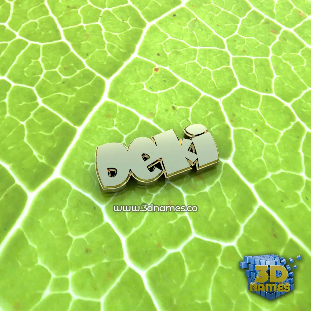 deki in Gold Leaf style - 3D name wallpaper