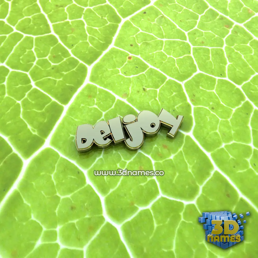 deljoy in Gold Leaf style - 3D name wallpaper