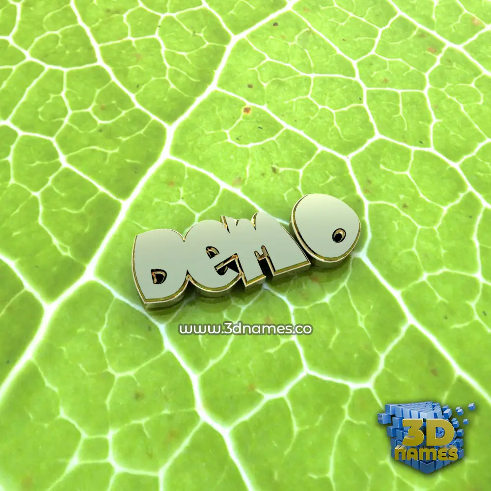 demo in Gold Leaf style - 3D name wallpaper