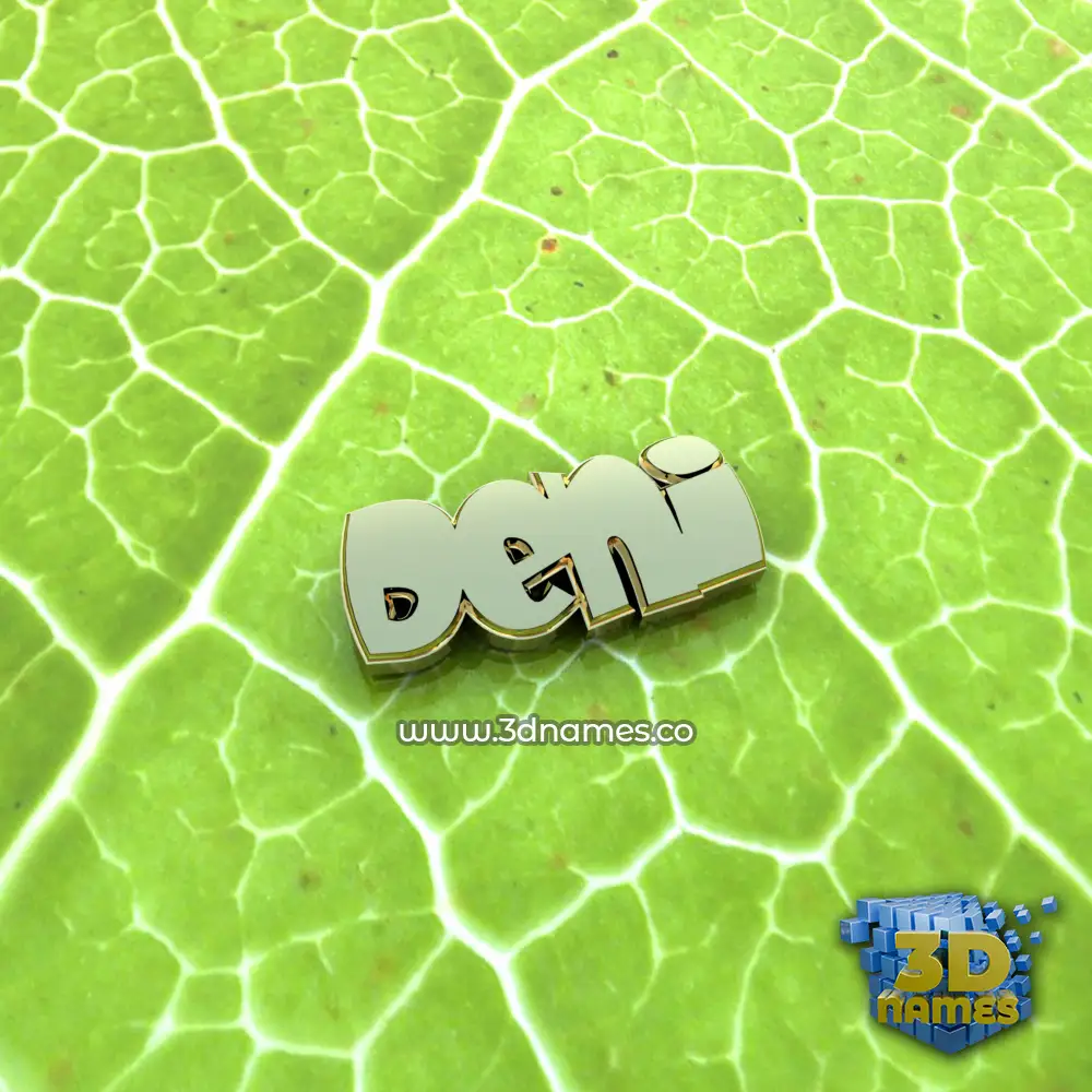 deni in Gold Leaf style - 3D name wallpaper