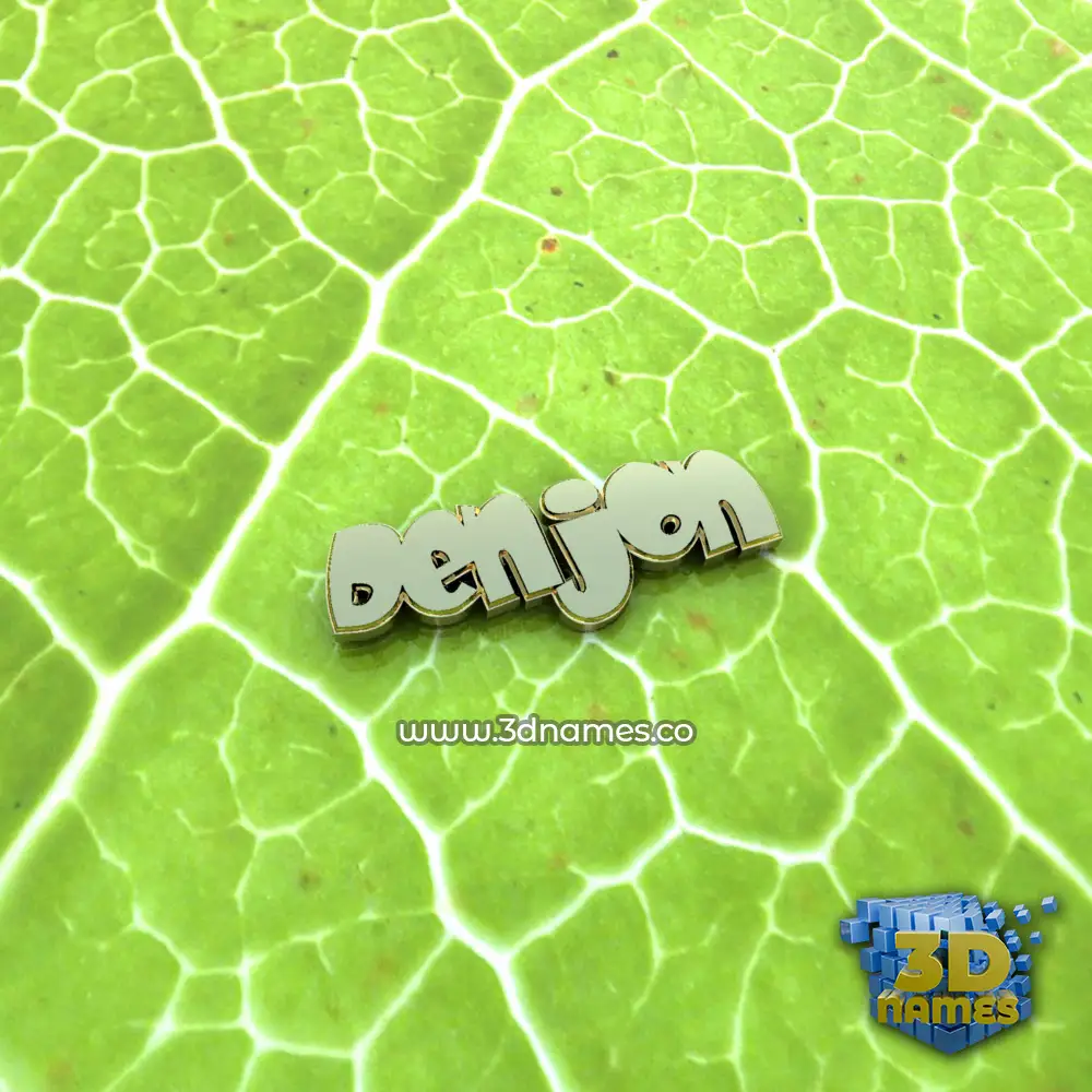 denjon in Gold Leaf style - 3D name wallpaper