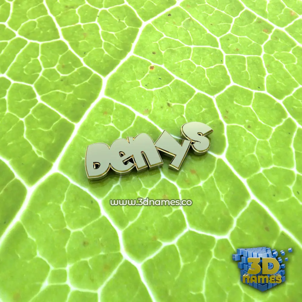 denys in Gold Leaf style - 3D name wallpaper