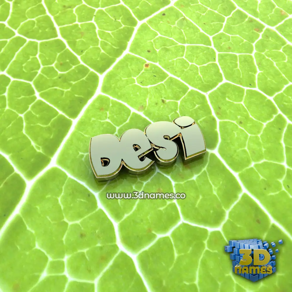 desi in Gold Leaf style - 3D name wallpaper